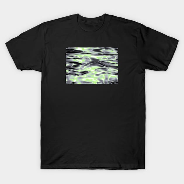 Agender Pride Shining Rippling Water Pattern T-Shirt by VernenInk